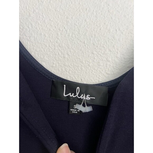 Lulus I Feel Good Navy Blue Skort Mini Dress V Neck Womens Small Flirty Skater - Picture 9 of 10